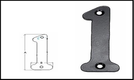CAST IRON NUMERAL “1”