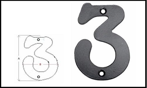 CAST IRON NUMERAL “3”