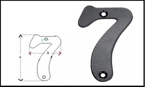 CAST IRON NUMERAL “7”
